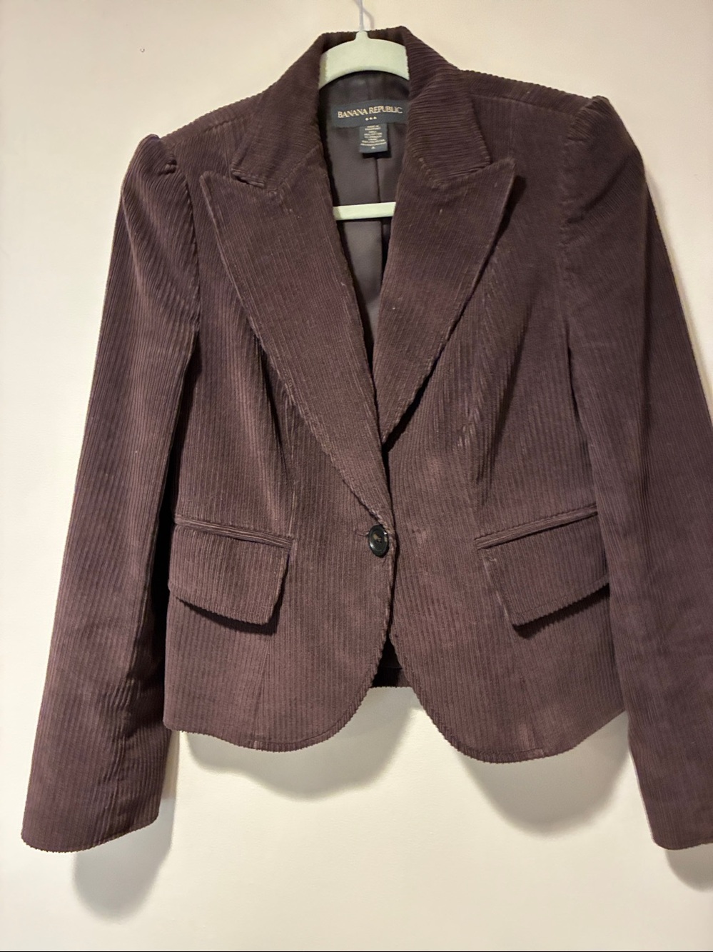 Banana Republic Brown Corduroy Blazer Dark Academia 4 Worn 1x